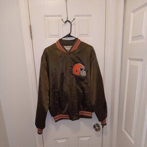 Vintage Cleavland Browns Chalk line bomber Spell out jacket L
